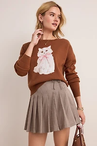 Hannah Pleated Plaid Mini Skirt