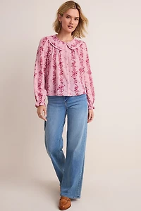 Vicki Floral Bib Collar Blouse