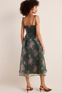 Katy Floral Tulle Midi Dress
