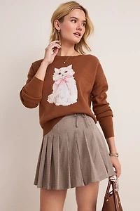 Kitten Bow Pullover Sweater