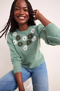 Jana Flower Embroidered Sweater