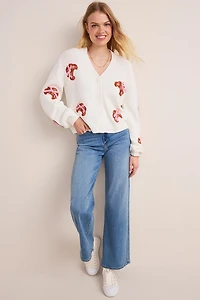 Croissant Bow Cardigan