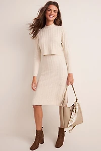 Zoey Mock Neck Sweater Dress