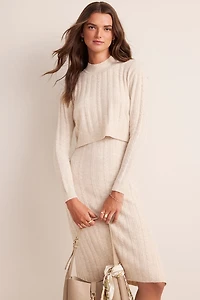 Zoey Mock Neck Sweater Dress