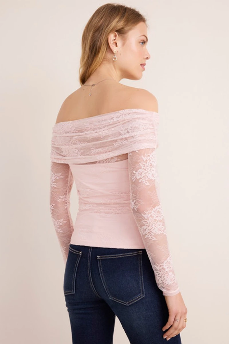 Kristine Off the Shoulder Lace Top