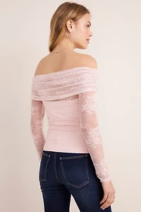 Kristine Off the Shoulder Lace Top