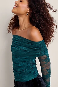 Kristine Off the Shoulder Lace Top