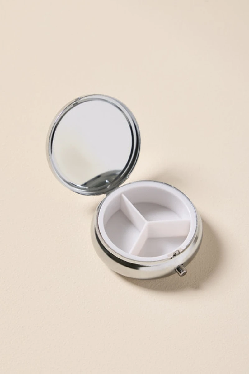 Compact Floral Pill Box