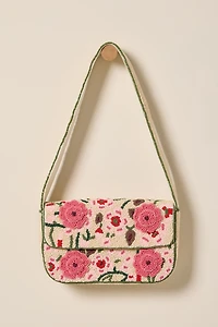 Greta Floral Beaded Shoulder Bag