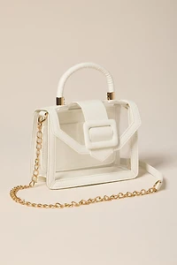Pam Clear Buckle Top Handle Bag