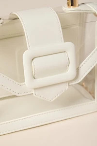 Pam Clear Buckle Top Handle Bag