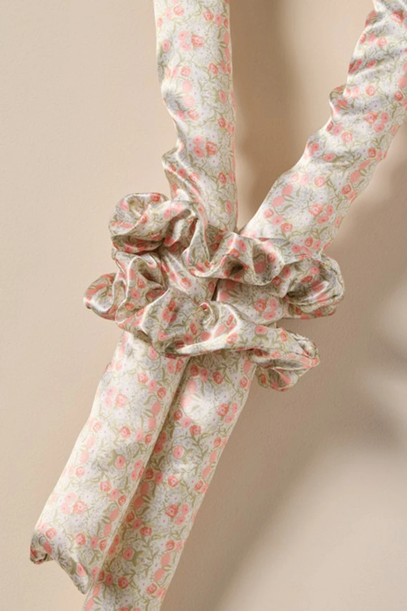 Floral Satin Heatless Hair Curler