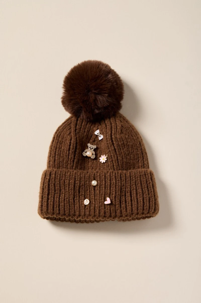 Michelle Charm Pom Beanie