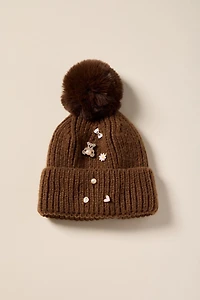 Michelle Charm Pom Beanie