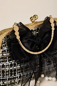 Jessie Tweed Bow Clutch