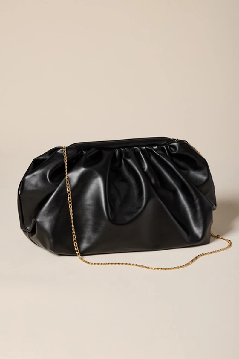 Kathy Faux Leather Slouchy Clutch