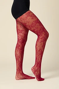 Mia Floral Lace Knit Thights