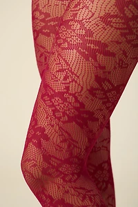 Mia Floral Lace Knit Thights