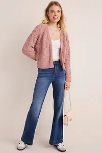 Dana Diamond Cable Knit Cardigan