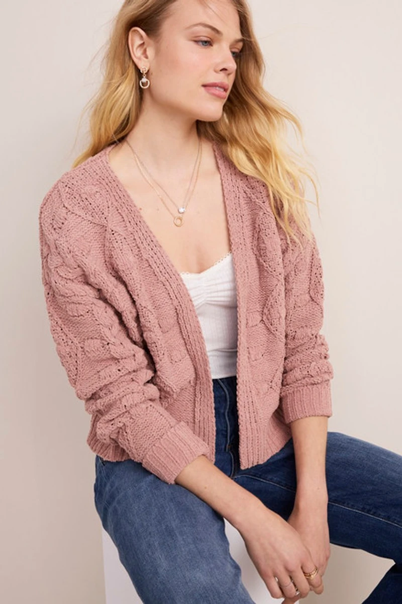 Dana Diamond Cable Knit Cardigan