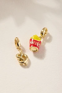 Fries and Pretzel Charm Set Gold