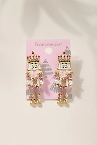 Pink Nutcracker Drop Earrings