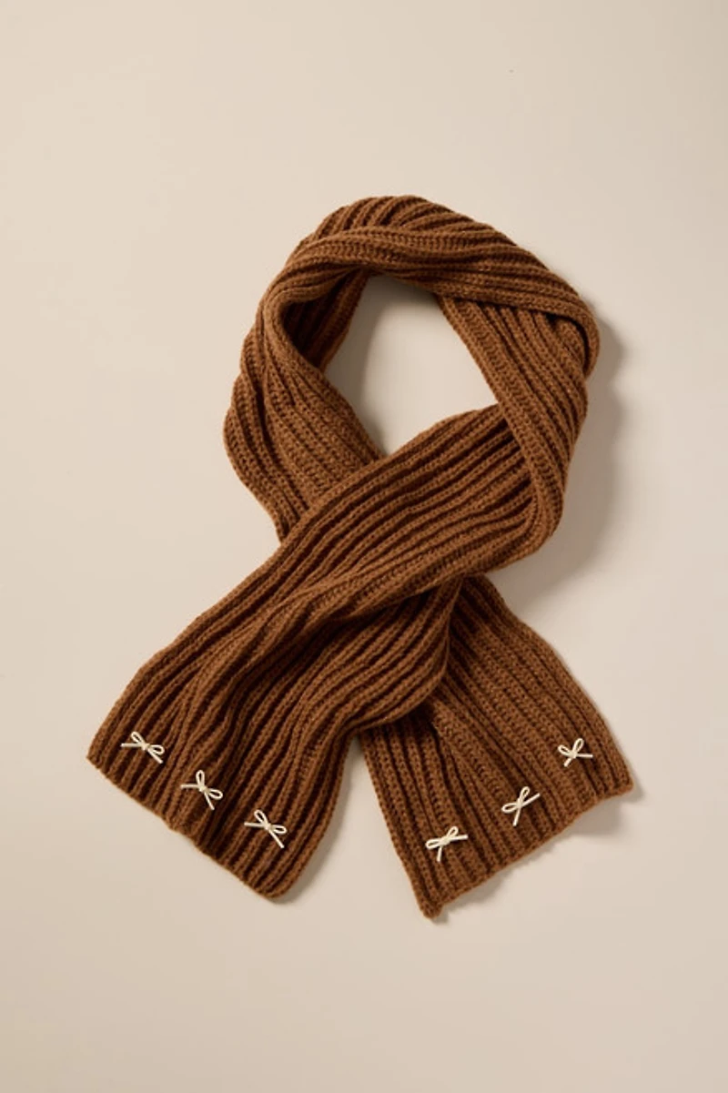 Wren Knit Scarf with Bows