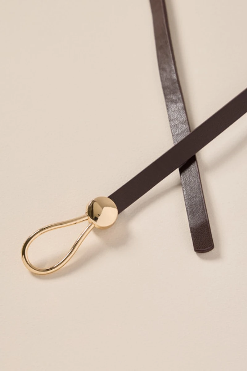 Holly Gold Loop Skinny Belt