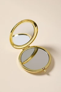 Floral Blue Compact Mirror