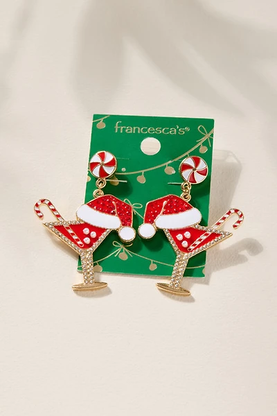 Peppermint Martini Drop Earrings