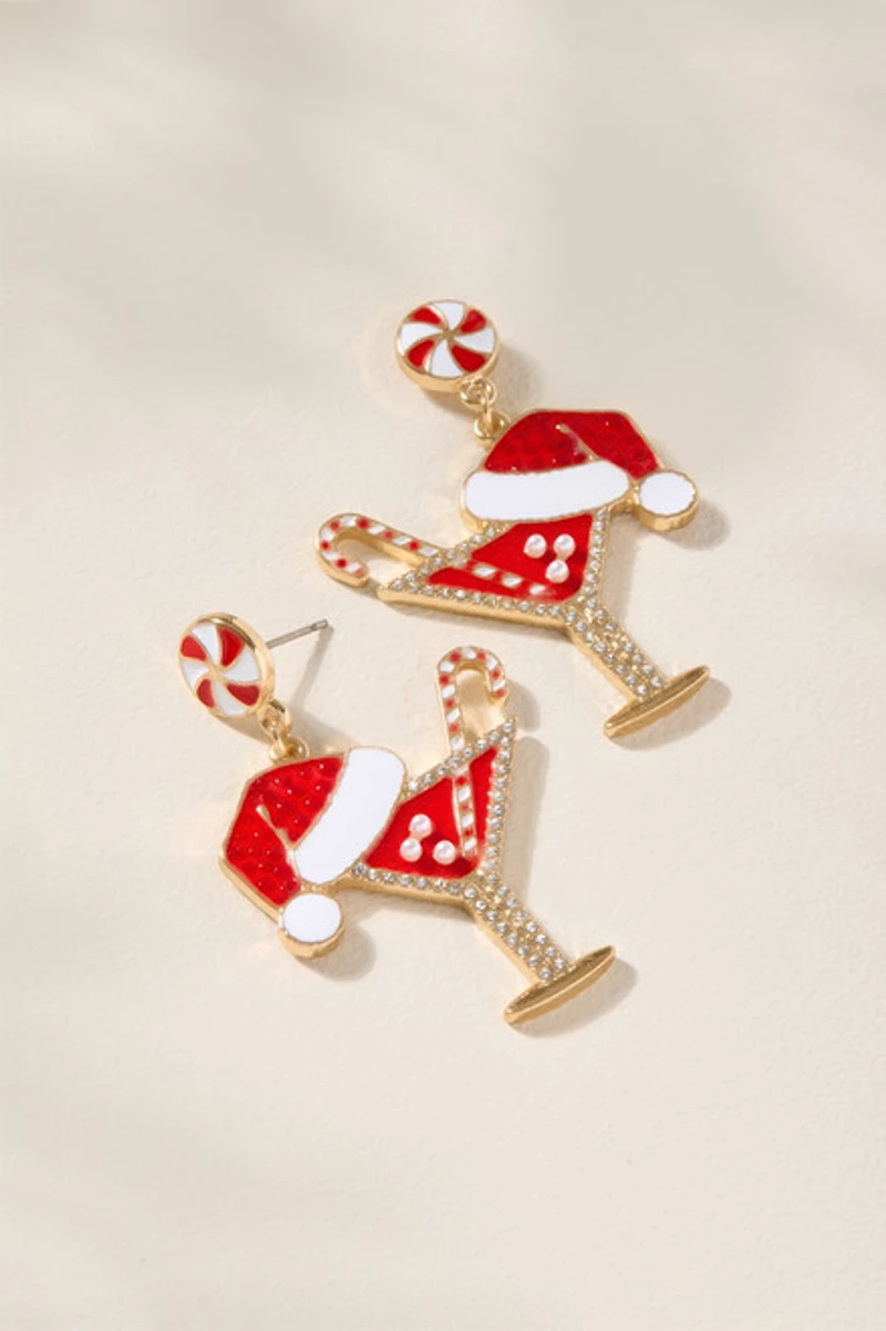 Peppermint Martini Drop Earrings