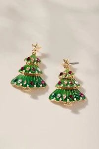 Christmas Tree Ornament Drop Earrings