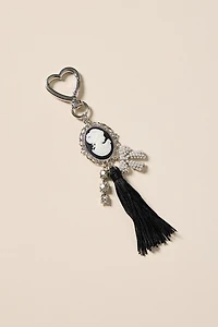 Cameo and Bows Tassel Bag Charm