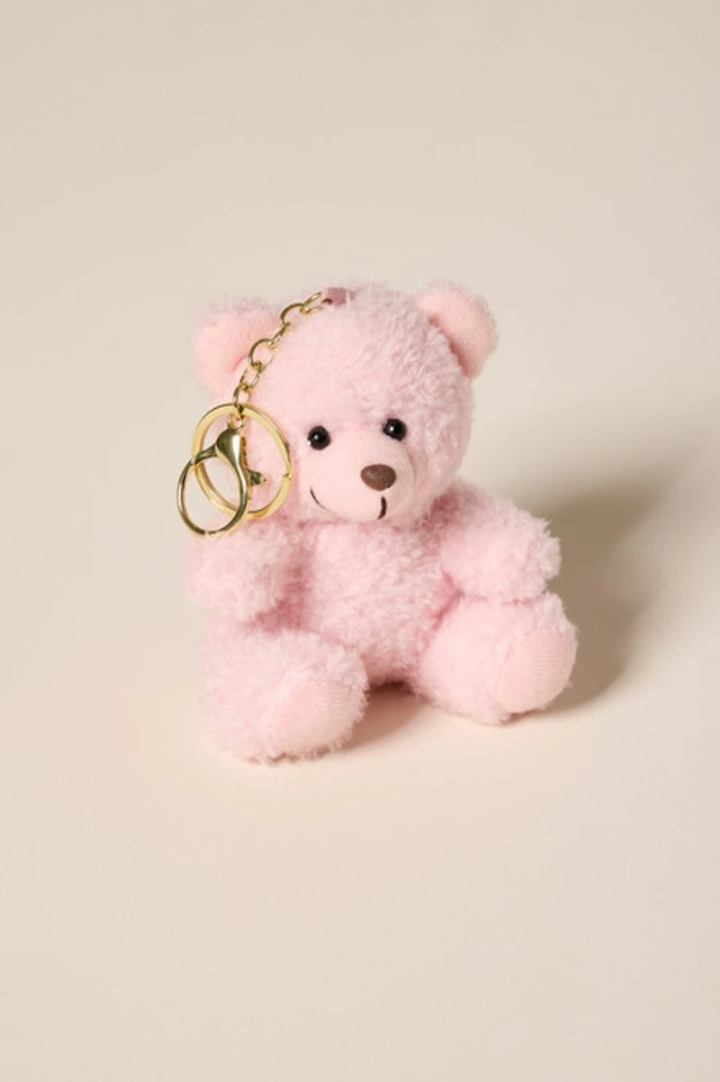 Pink Teddy Bear Bag Charm