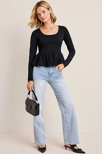 Tara Bubble Peplum Top