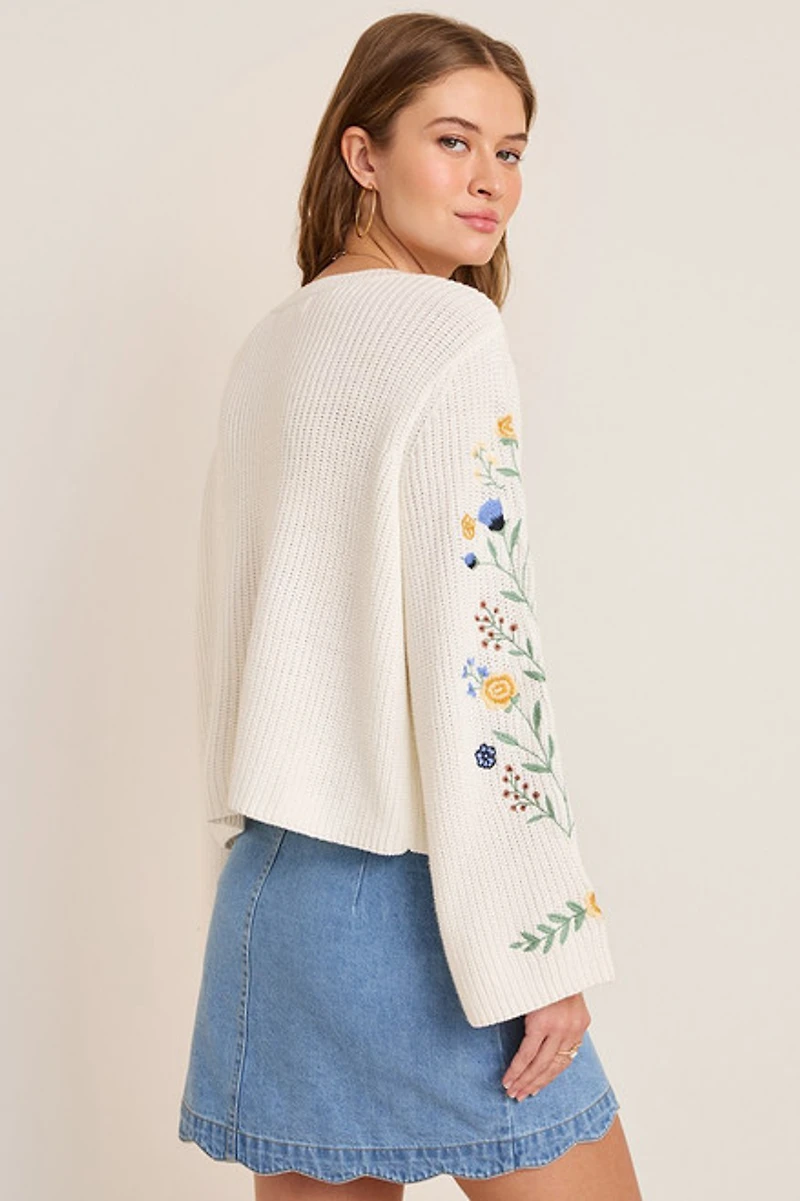 Tammy Floral Embroidered Sweater