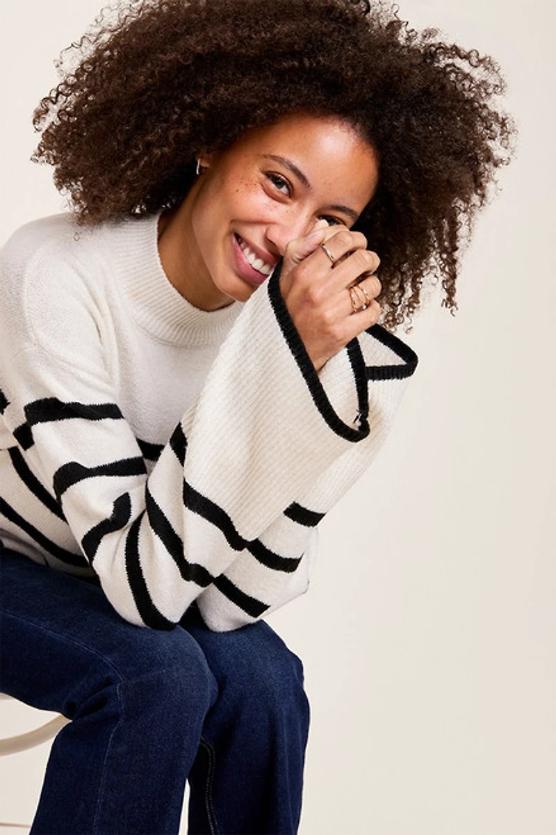 Laura Striped Pullover Sweater