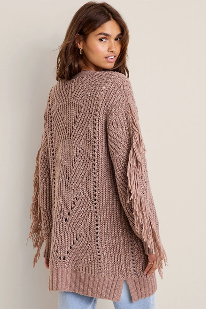 Tina Fringe Knit Cardigan