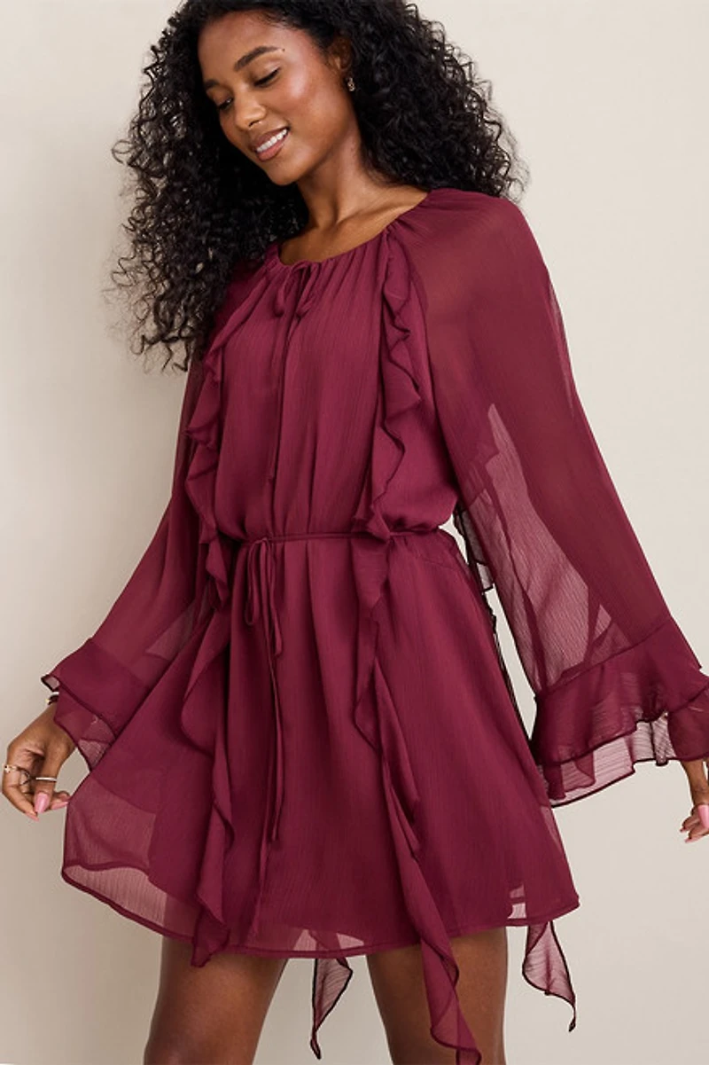 Cindy Ruffle Mini Dress