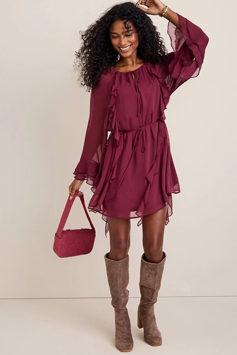 Cindy Ruffle Mini Dress