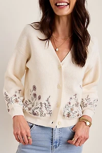 Rebecca Floral Button Down Cardigan