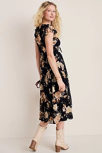 Julie Flutter Sleeve Midi Dress