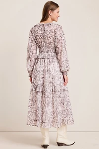 Audrey Ruffle Tiered Midi Dress