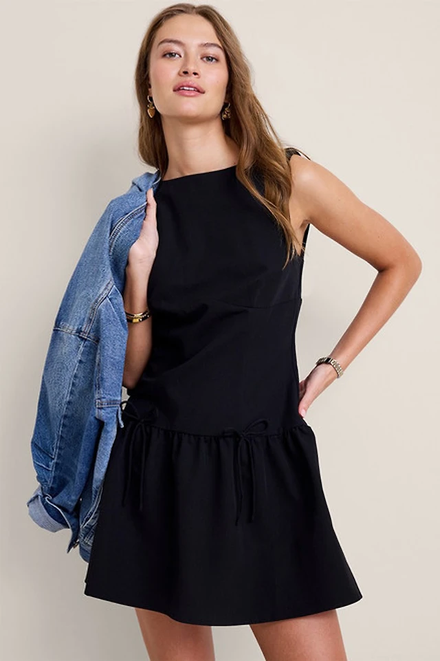 halter cowl neck mini dress Beaded Cowl Neck Halter Mini Dress – edikted main image 1