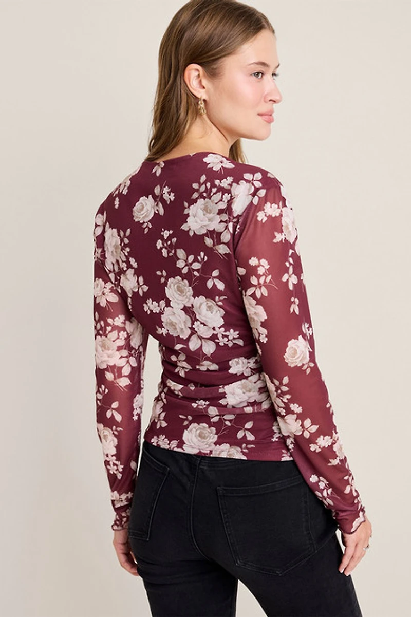 Ella Mesh Floral Top