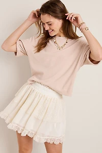 Julia Lace Tiered Mini Skirt