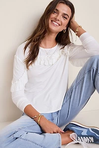 Eve Ruffle Trim Top
