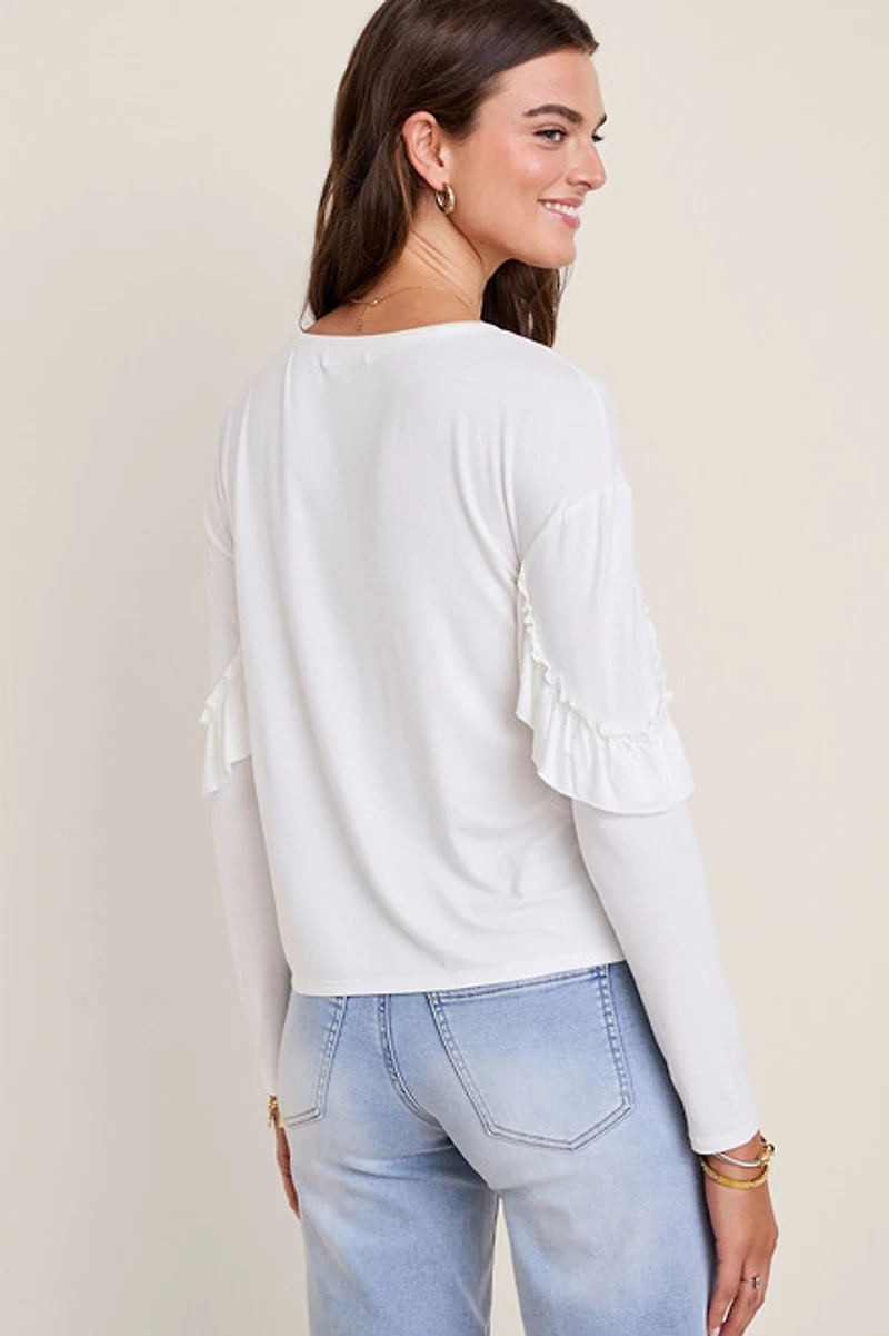 Eve Ruffle Trim Top