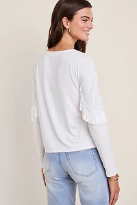 Eve Ruffle Trim Top