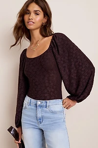 Jane Balloon Sleeve Bodysuit
